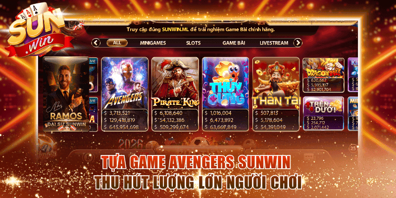 Sức hút của game nổ hũ Avengers Sunwin
